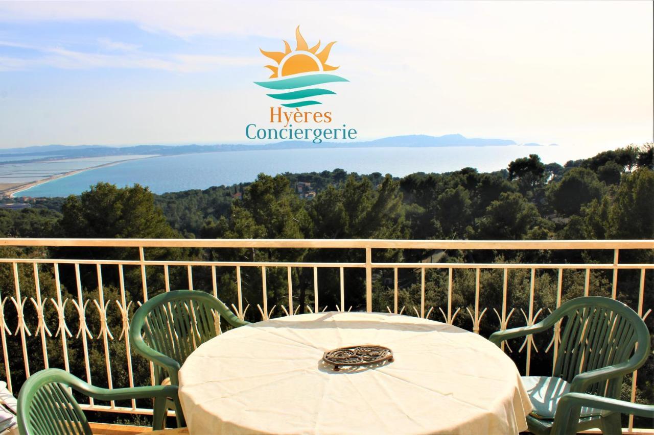 Ferienwohnung T3 Standing-Splendide vue mer - Piscine/Parking Hyères Exterior foto