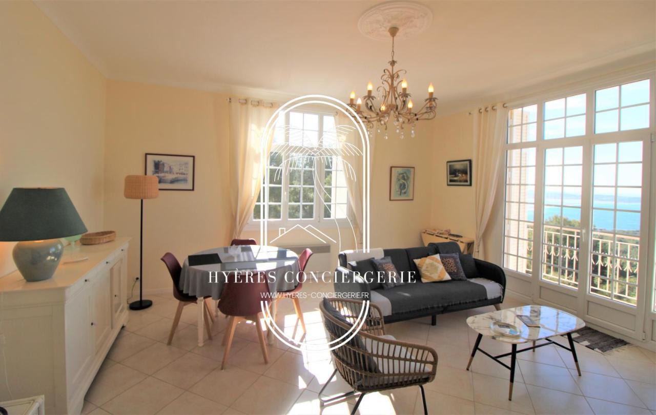 Ferienwohnung T3 Standing-Splendide vue mer - Piscine/Parking Hyères Exterior foto